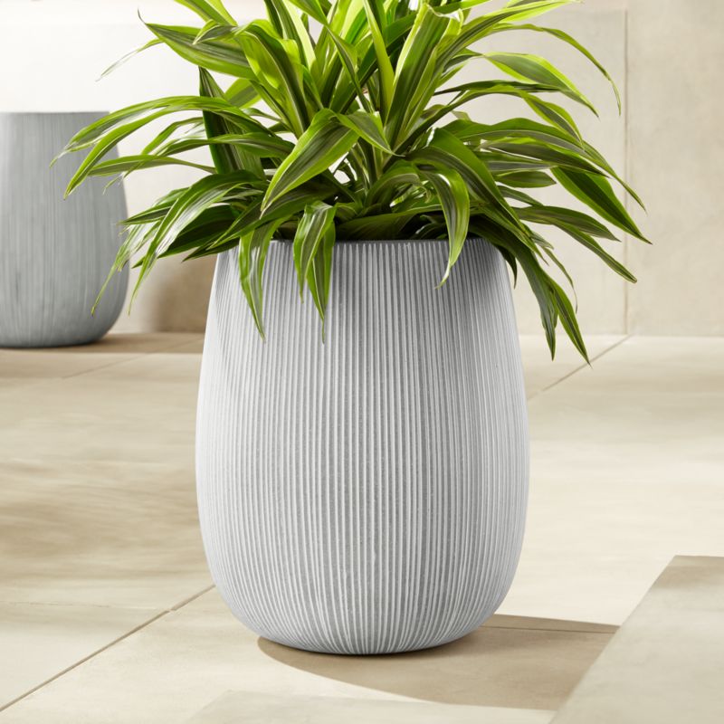 View Pod Grey Cement Indoor/Outdoor Large Planter 20.75"H details