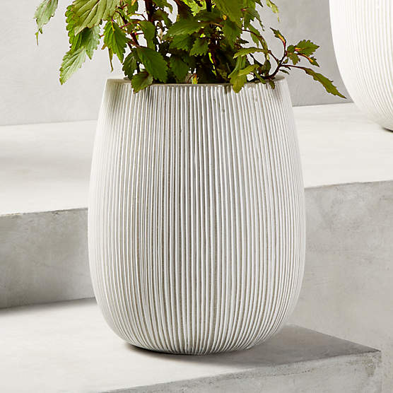 Pod Grey Cement Indoor/Outdoor Medium Planter 16"