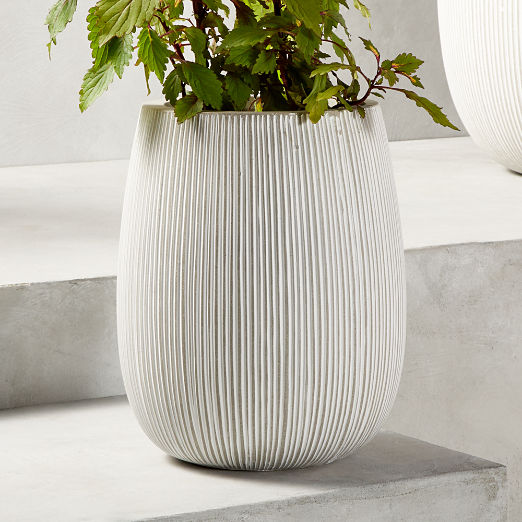 Pod Grey Cement Indoor/Outdoor Medium Planter 15.75"H