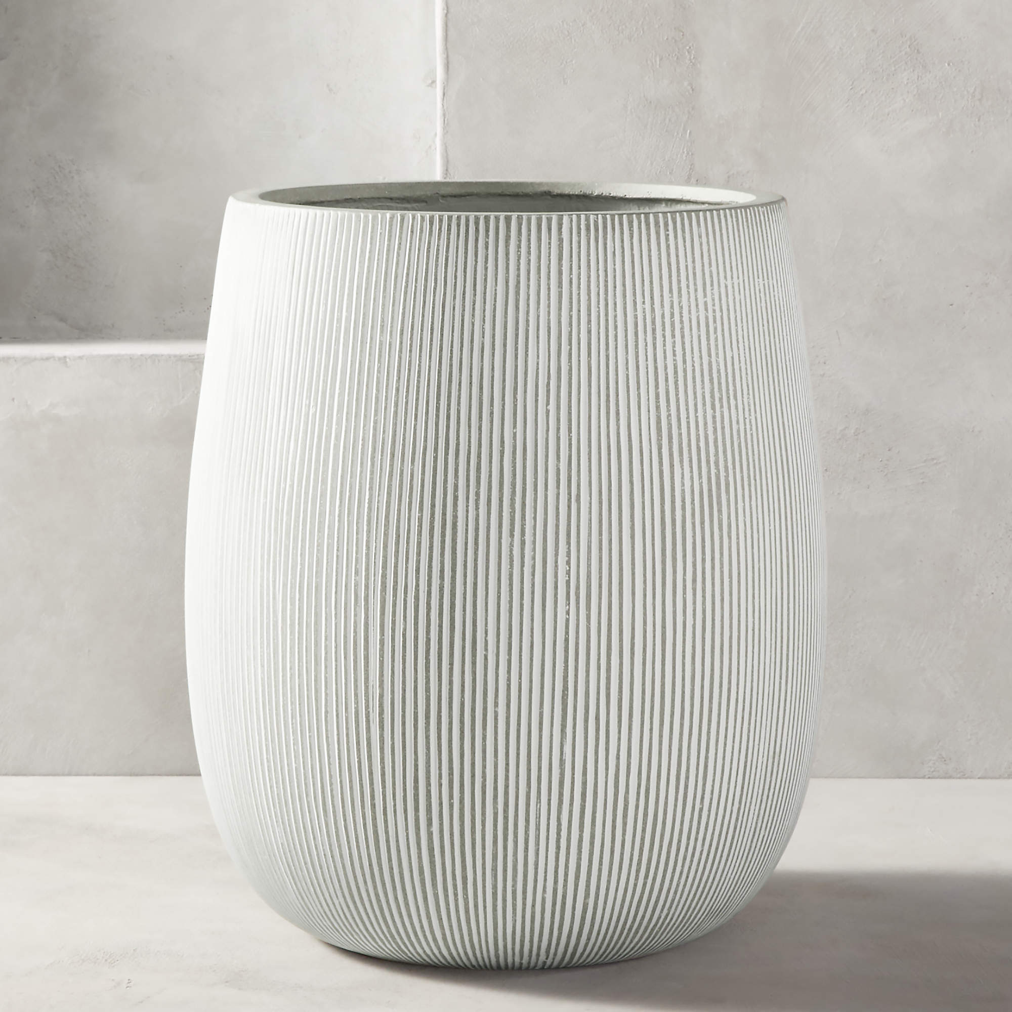 Pod Modern Grey Cement Outdoor Planter XXL Set of 2 + Reviews CB2 Canada