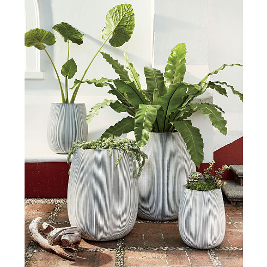 Pod Grey Cement Indoor/Outdoor Medium Planter 15.75"H