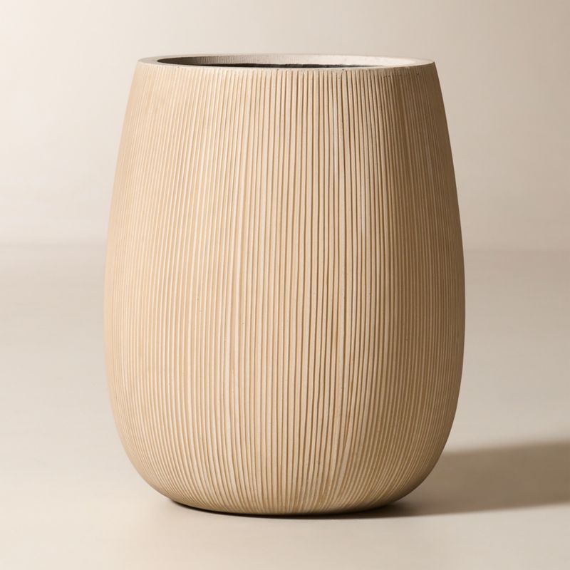 Pod Taupe Cement Indoor/Outdoor XL Planter 26" - image 1 of 3