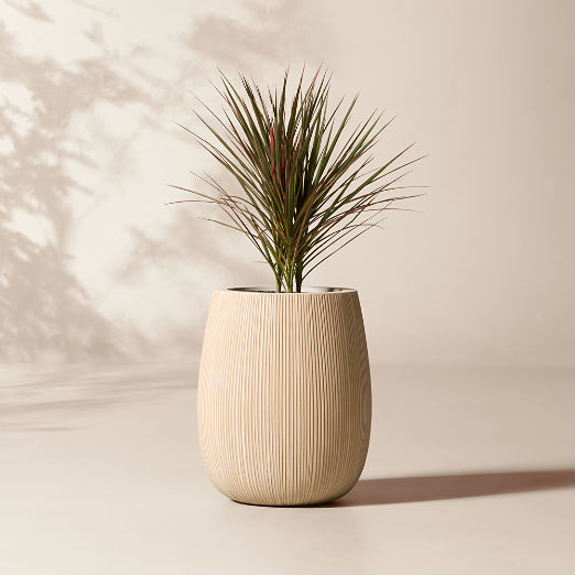 Pod Taupe Cement Indoor/Outdoor Large Planter 20.75"H