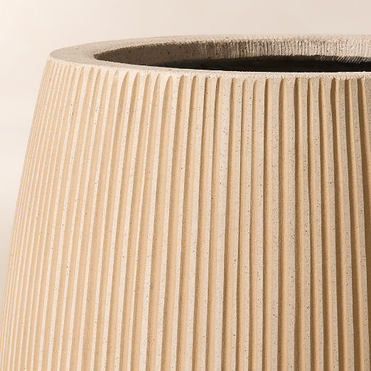Pod Taupe Cement Indoor/Outdoor Large Planter 20.75"
