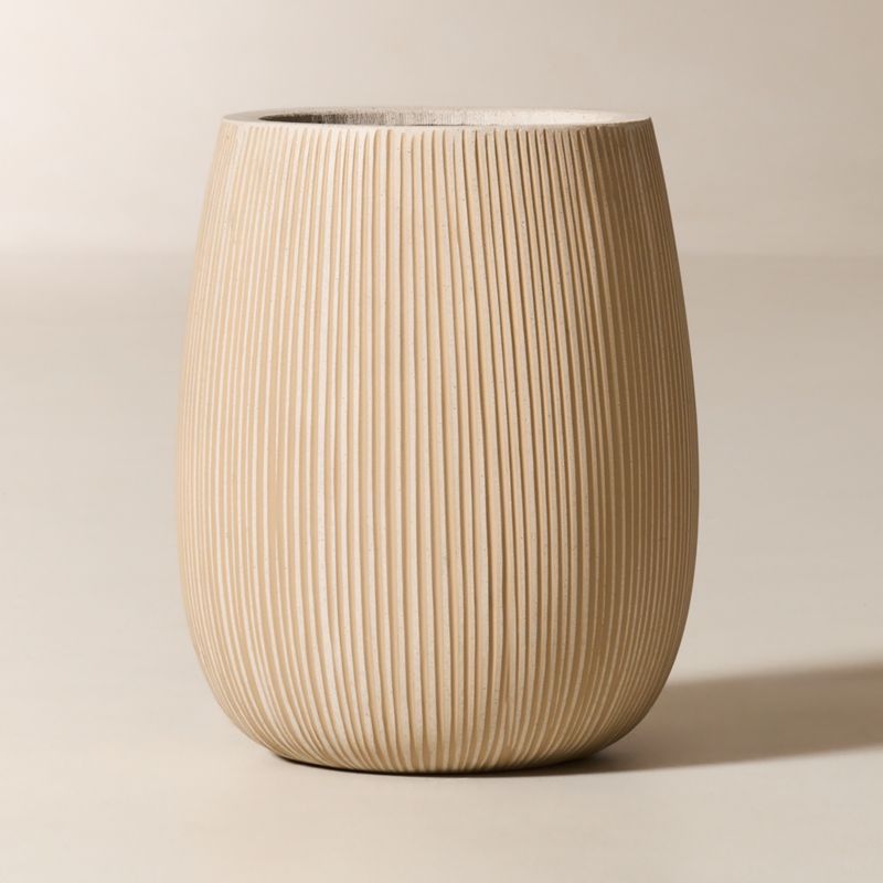 Pod Taupe Cement Indoor/Outdoor Medium Planter 15.75" - image 1 of 3