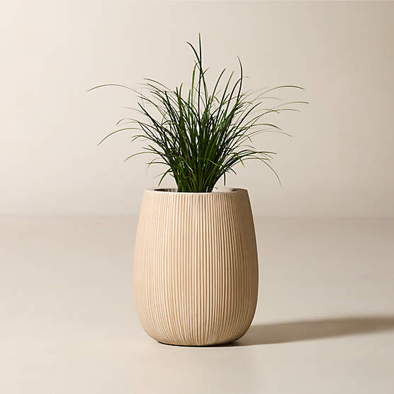 Pod Taupe Cement Indoor/Outdoor Medium Planter 15.75"