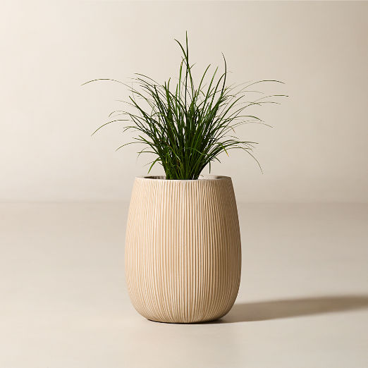 Pod Taupe Cement Indoor/Outdoor Medium Planter 15.75"