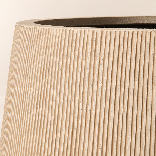 Pod Taupe Cement Indoor/Outdoor XL Planter 29.5"