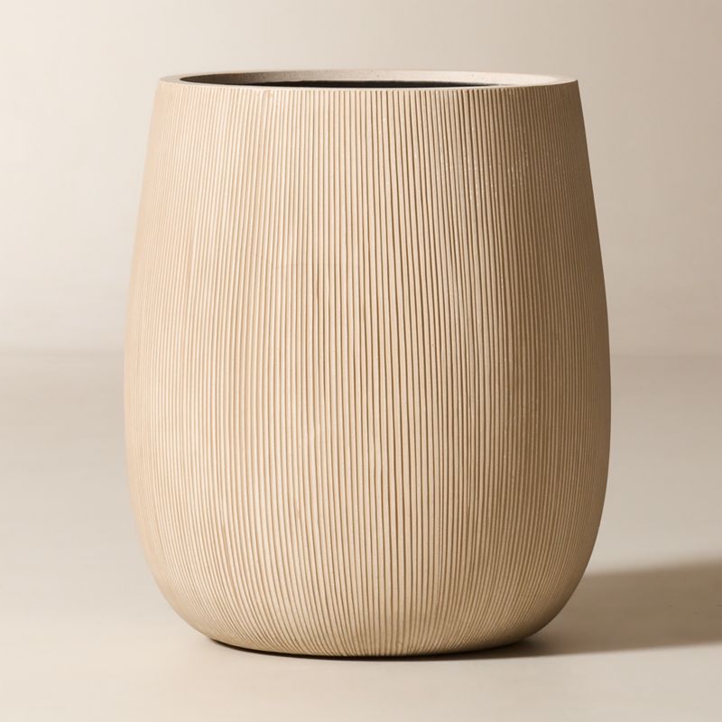 Pod Taupe Cement Indoor/Outdoor XL Planter 29.5" - image 1 of 3