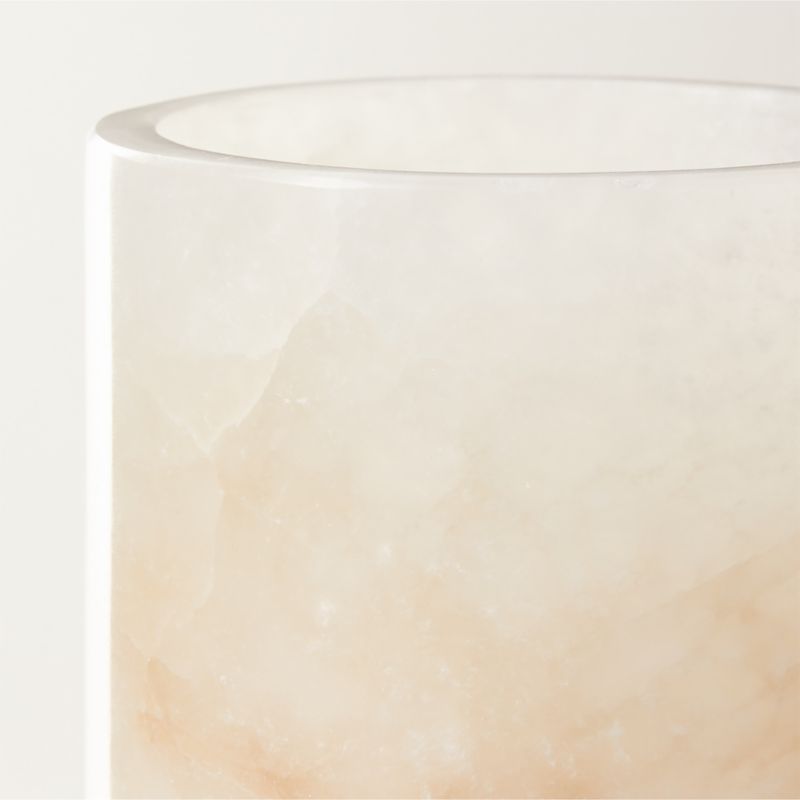 Poe White Alabaster Tealight Candle Holder 3" - image 3 of 7