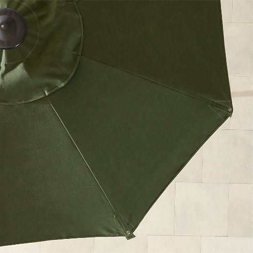 Poggesi Round Green Outdoor Umbrella with Graphite Base