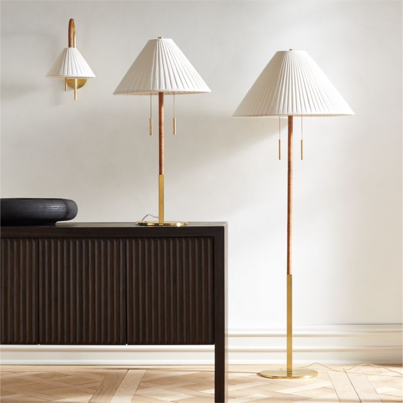 Pogo Brass and Cane Table Lamp - image 5 of 12