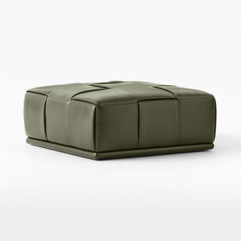 Pointe Leather Ottoman Bello Grey - image 4 of 6