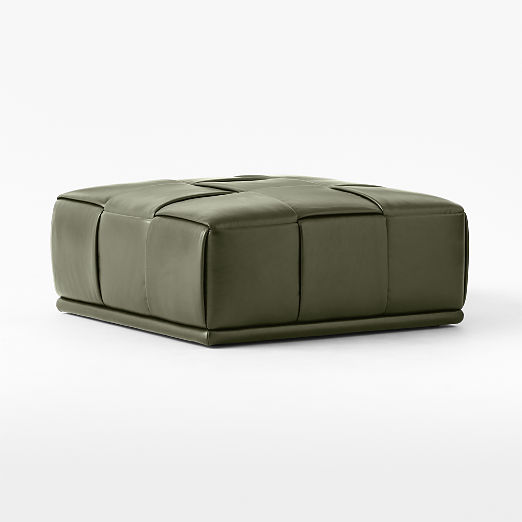 Pointe Leather Ottoman Bello Grey