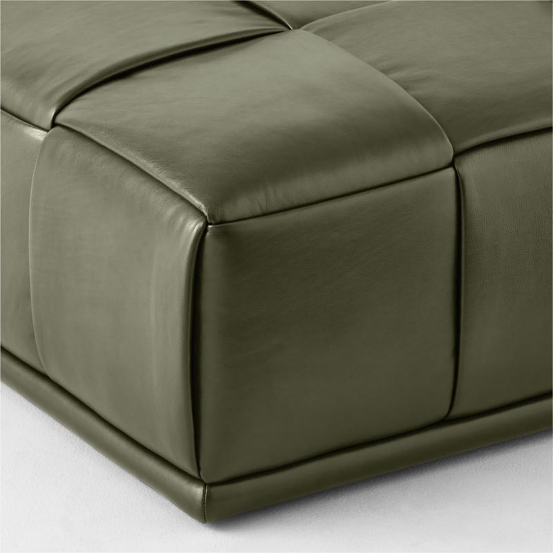 Pointe Leather Ottoman Bello Grey - image 5 of 6