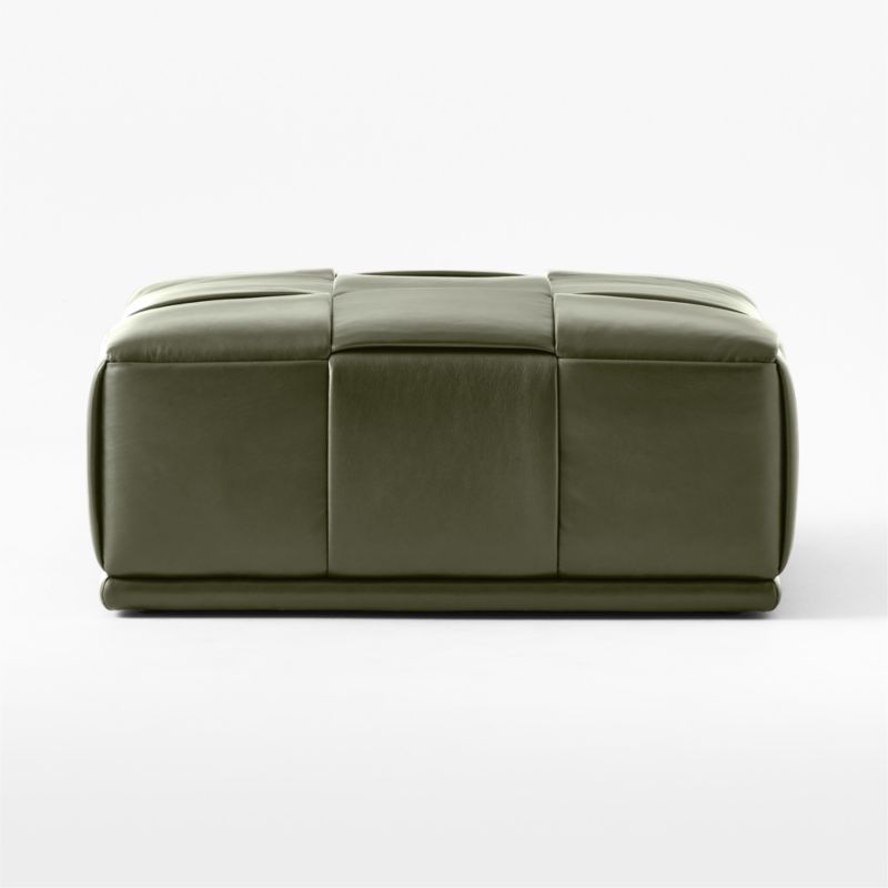 Pointe Leather Ottoman Bello Grey - image 3 of 6