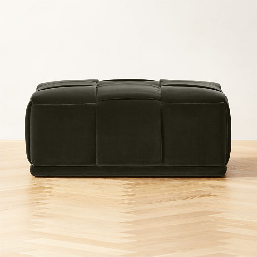 Modern Black Ottomans CB2