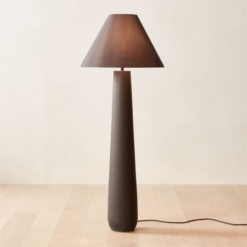 Polar Black Cement Floor Lamp by Kara Mann + Reviews | CB2