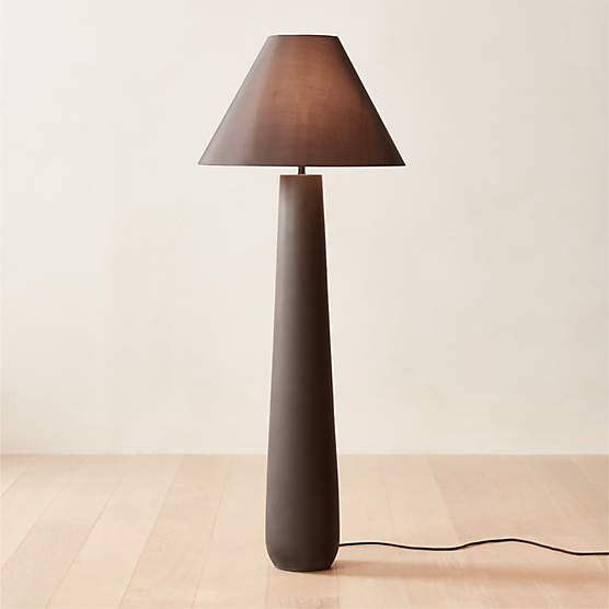 Polar Black Cement Floor Lamp by Kara Mann