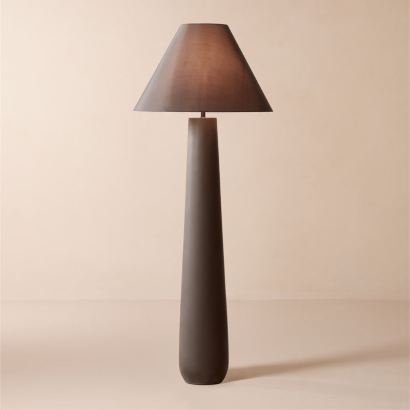 View Polar Black Cement Floor Lamp details