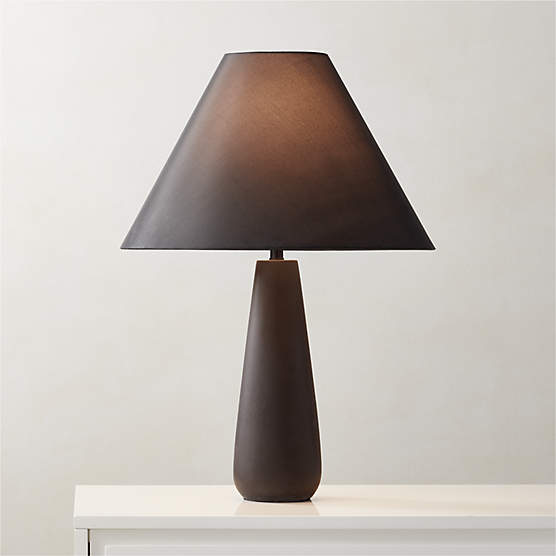 Polar Black Cement Table Lamp by Kara Mann