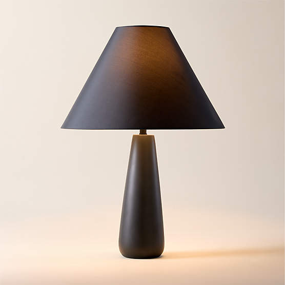 Venus Black Metal Dome Modern Table Lamp with Marble Base + Reviews | CB2