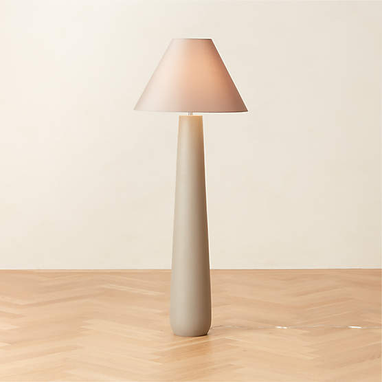 Polar Grey Cement Floor Lamp by Kara Mann