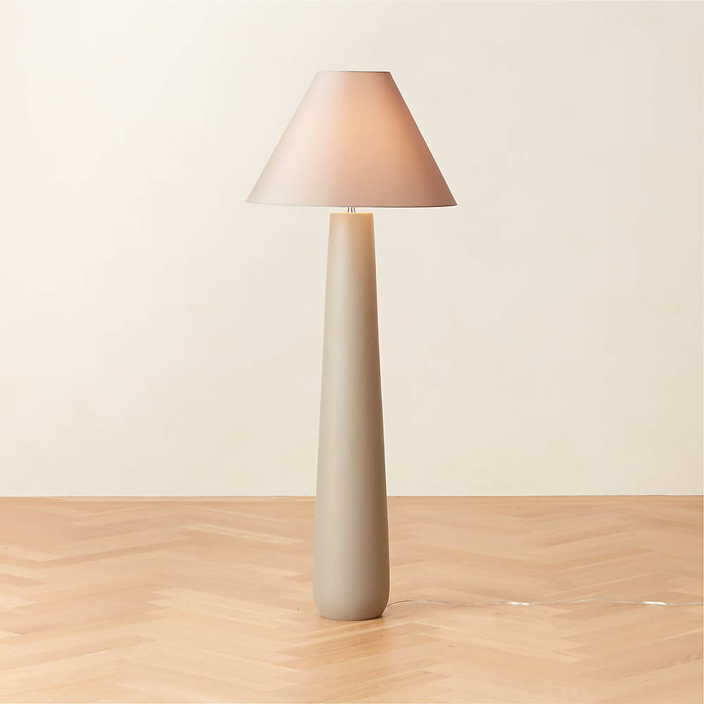 Polar Grey Cement Floor Lamp By Kara