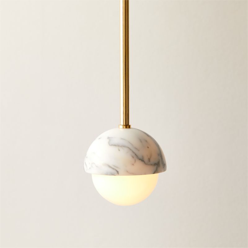 Italian Carrara Fluted Marble Bath Accessories - Polished Brass