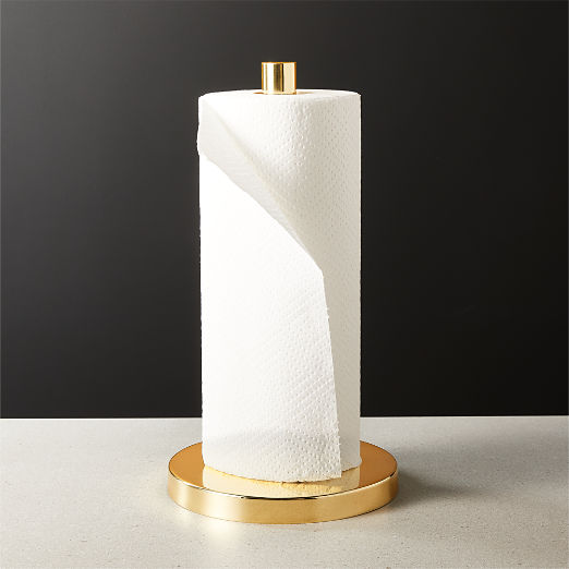 Polished Brass Paper Towel Holder