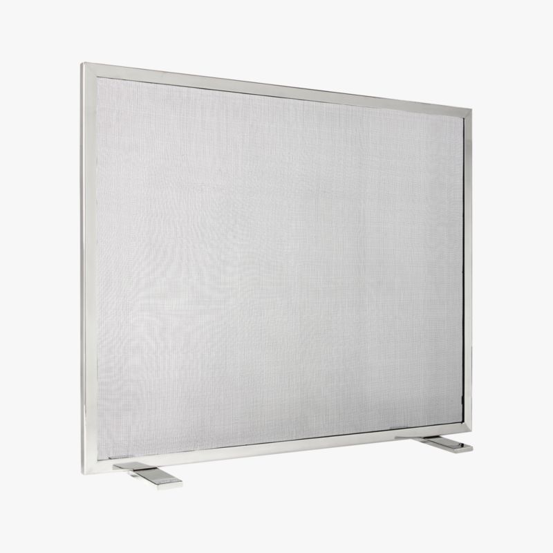 Polished Stainless Steel Fireplace Screen - image 3 of 9