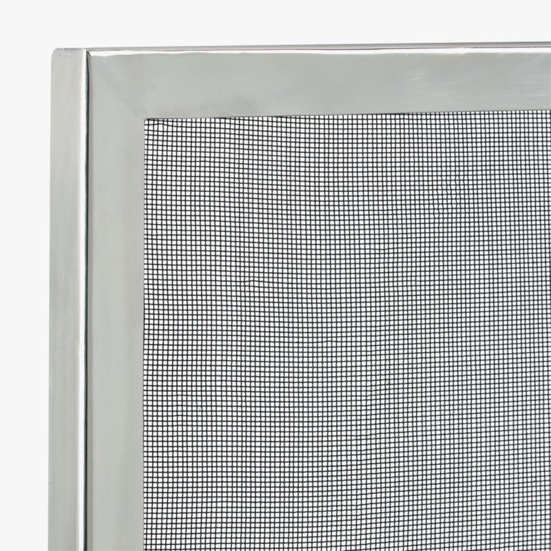 Polished Stainless Steel Fireplace Screen - image 4 of 9