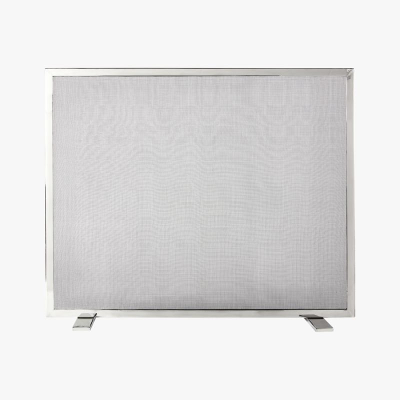 Polished Stainless Steel Fireplace Screen - image 2 of 9