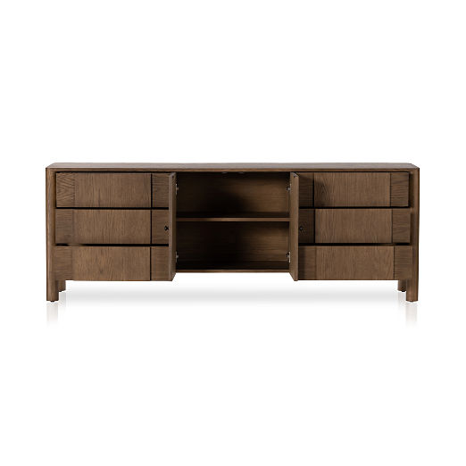 Pollard 78" Tan Oak Wood Credenza