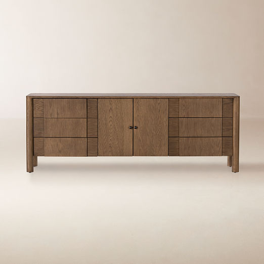 Pollard 78" Tan Oak Wood Credenza