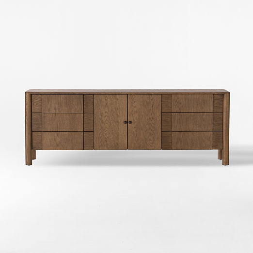 Pollard 78" Tan Oak Wood Credenza