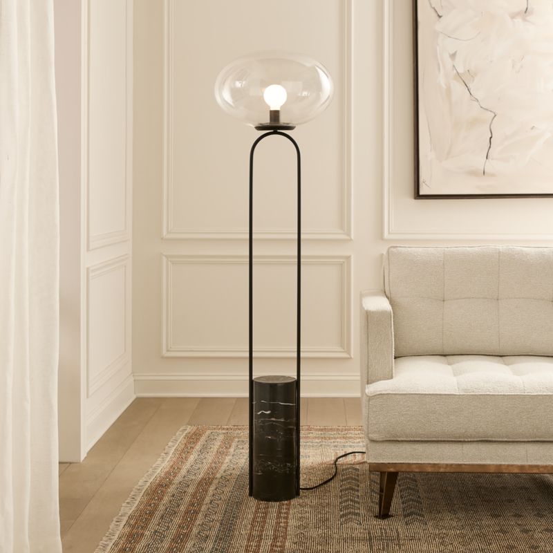 Polo Black Marble Floor Lamp - image 2 of 8
