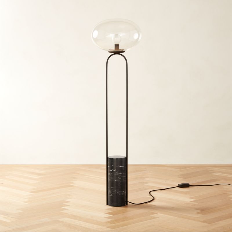 Polo Black Marble Floor Lamp - image 2 of 7