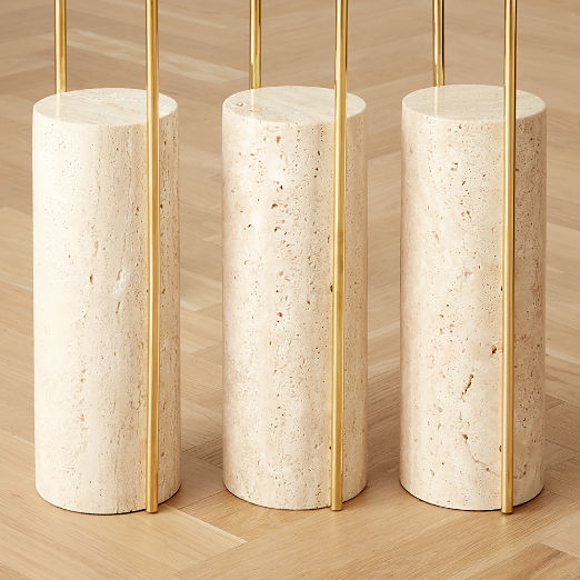 Polo Travertine Floor Lamp