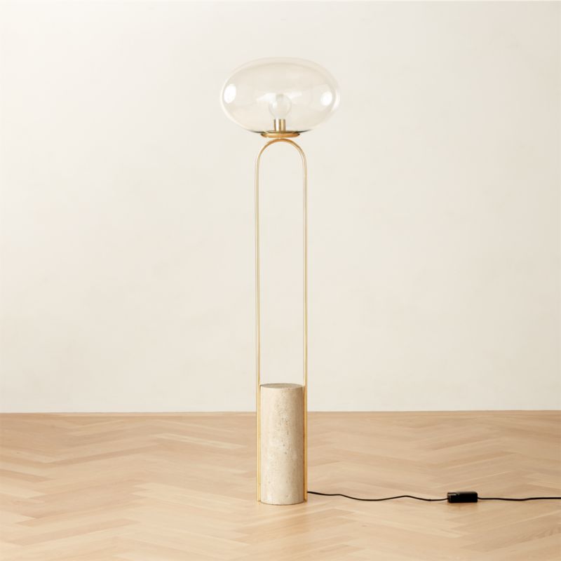 Polo Travertine Floor Lamp - image 2 of 6