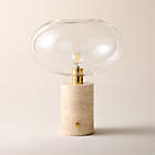 Senza White Glass Table Lamp