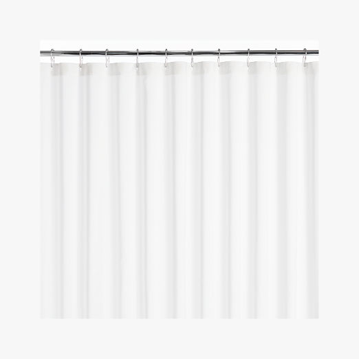 Poly White Shower Curtain Liner 72"