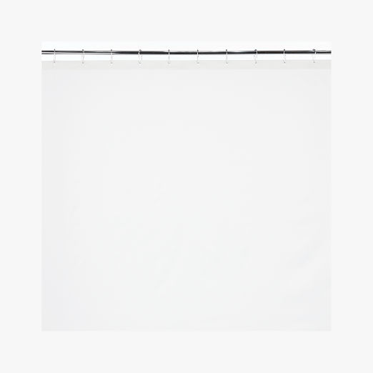 Poly White Shower Curtain Liner 72"