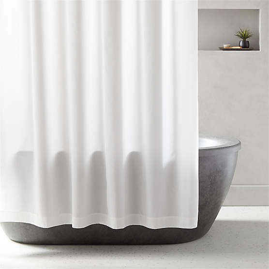 Poly White Shower Curtain Liner 84"