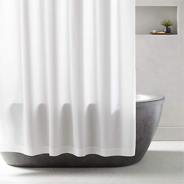 Poly White Shower Curtain Liner 72, Crate And Barrel Shower Curtain Liner