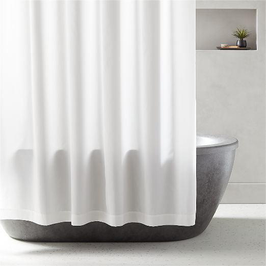 Poly White Shower Curtain Liner 72"