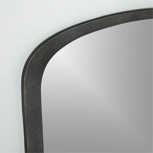 Ponder Small Black Wall Mirror 23.5"x32.75"