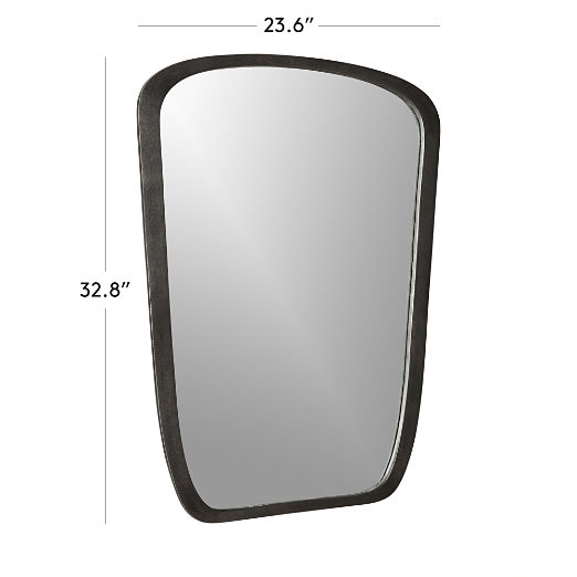 Ponder Small Black Wall Mirror 23.5"x32.75"