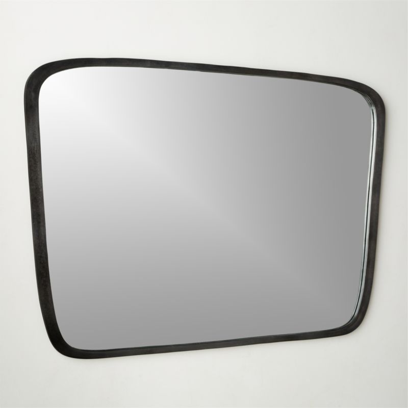 Ponder Large Black Wall Mirror 48"x34" - image 3 of 7