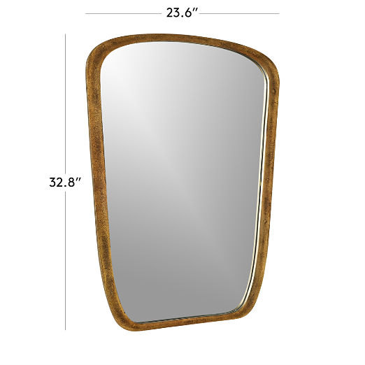 Ponder Small Brass Wall Mirror 23.5"x32.75"